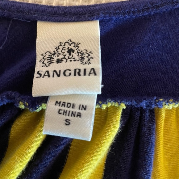 Sangria Striped Handkerchief Hem Dress - Picture 4 of 4